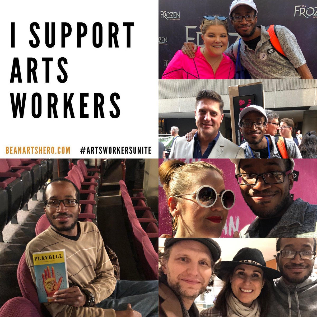 I care about the theatre. I care about the Broadway community. Let’s work together to keep the arts alive, not only on Broadway, but all over our 50 states of the USA. Let’s become heroes of the Arts. 
#BeAnArtsHero #ArtsHero #ArtsWorkersUnite @BeAnArtsHero1 @BCEFA @NEAarts