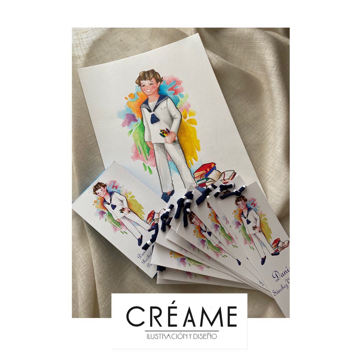 creame_ilus's tweet photo. Daniel! Todo un artista! Quisimos que recordara su gran día con esta ilustración llena de color y creatividad igual que los fantásticos dibujos que él mismo hace. https://t.co/aYSQR5kdCt