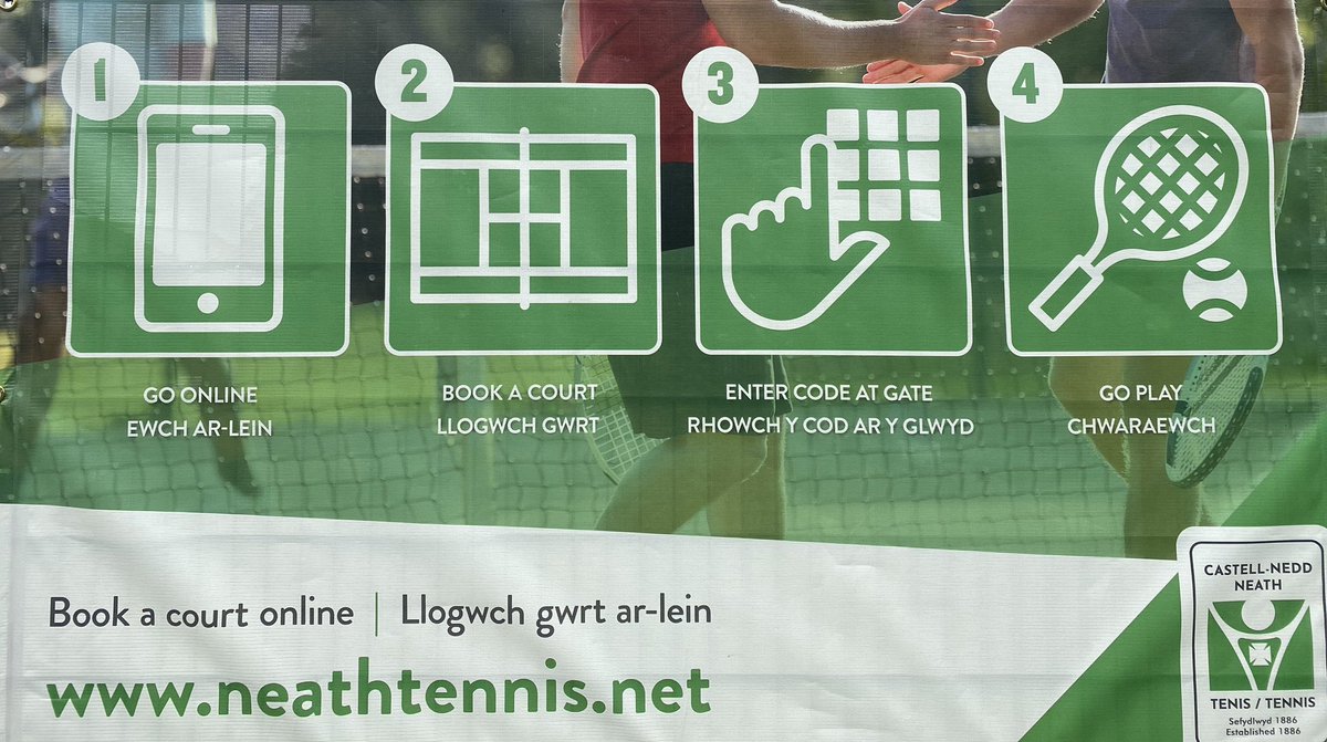 Under our pay-and-play scheme you can book a court for just £5 here: clubspark.lta.org.uk/NeathCommunity…

Mae'r cynllun talu a chwarae yn caniatau i chi fwcio cwrt am £5 yma: clubspark.lta.org.uk/NeathCommunity…