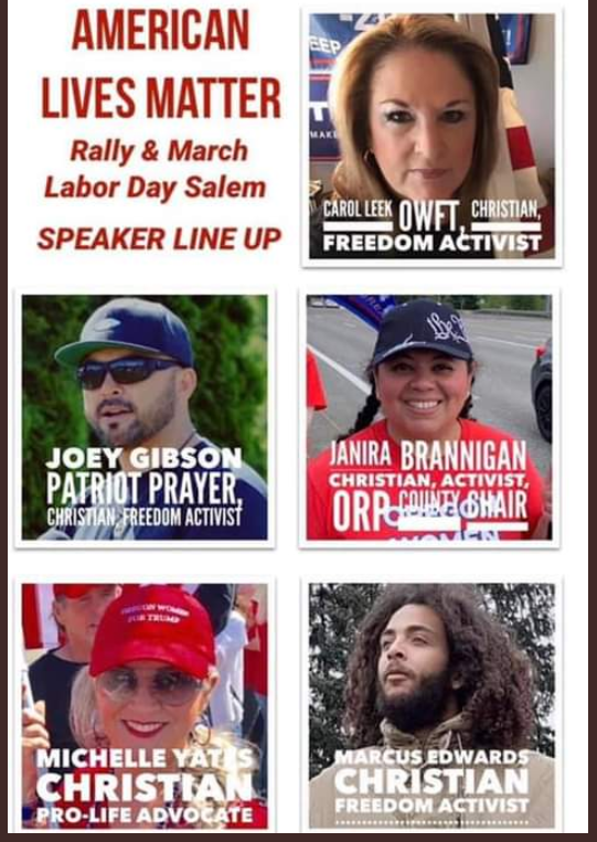 Also a conservative rally/march happening down in Salem today. 3 of 5 speakers are POC, but Eugene Antifa call it an "Alt-Right" rally (ICYMI, they call everybody alt-right. Media need to stop taking RadLeft's characterizations of others' politics at face value)