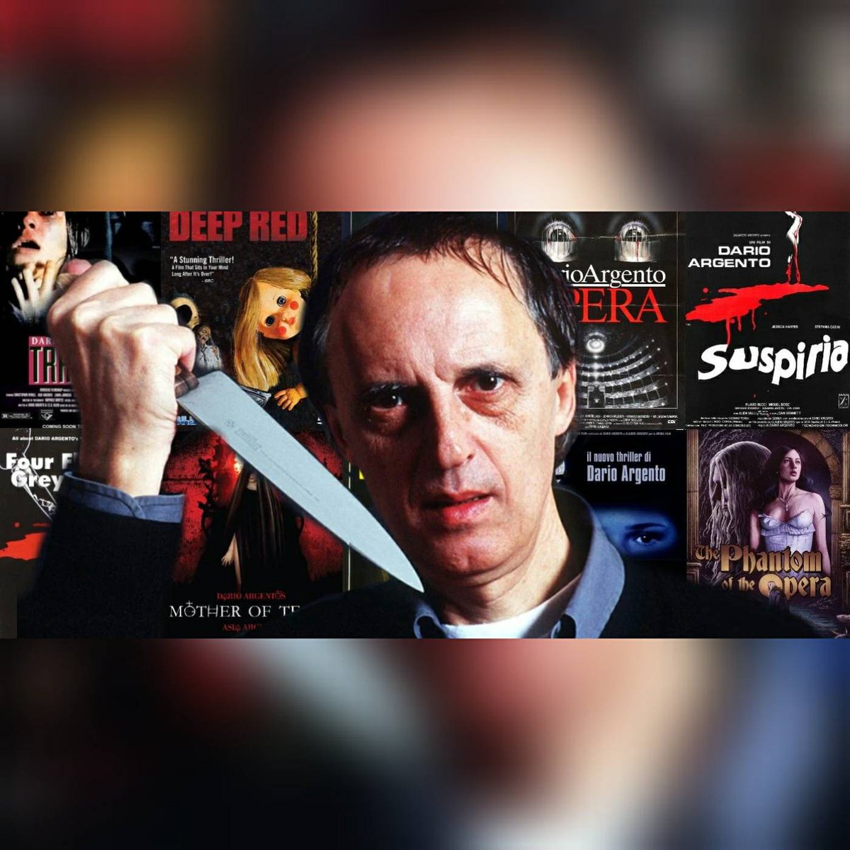 theslasherapp's tweet photo. Wishing Dario Argento a happy birthday today!! 🎉🎂
.
.
.
.
.
#darioargento #happybirthday #filmmaker #director #suspiria #motheroftears #trauma #tenebrae #demons #phenomena #waxmask #innocentblood #twoevileyes #terrorattheopera #inferno #deepred #WeAreHorror #TheSlasherApp https://t.co/v2QHOw3l09