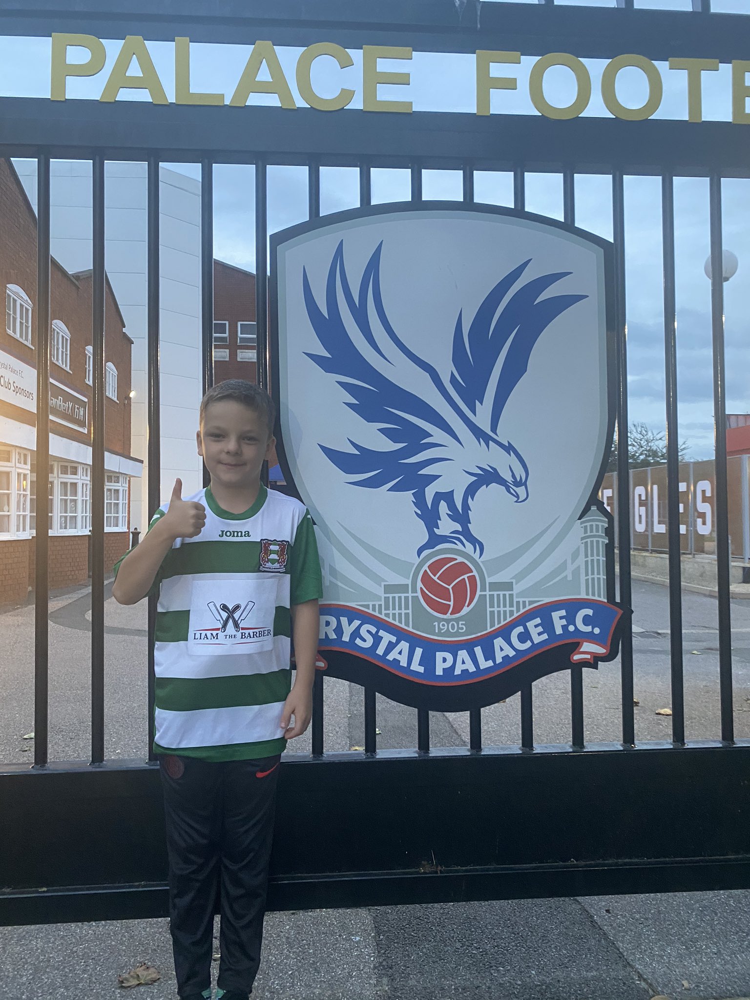 Paul lamb on X: Mario-Jack at his 6th ground.. @CPFC 6/20..  #SoccerAidChallenge 20 grounds in 24hrs in aid of #grassroots team  @BrickfieldRFC . Please retweet and please click the link in comments