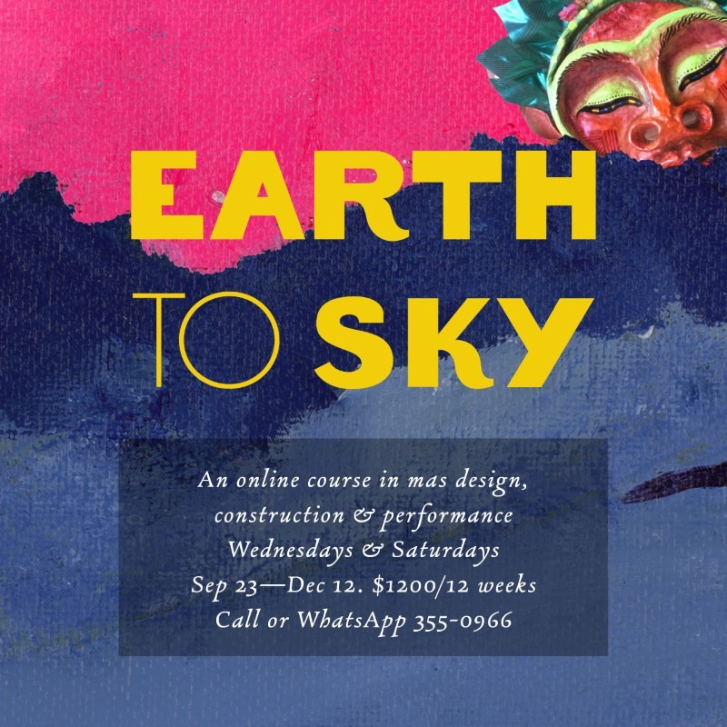 LBICaribbean's tweet photo. Caribbean Yard Campus news: Rainy Season 2020 courses—in mas design, Caribbean philosophy, traditional medicine, and Trinidad Patois/Kwéyòl—are being offered online, starting September 21. Classes cost $1200 TTD each and run for 12 weeks. Register here: https://t.co/BtQQojaVkN https://t.co/fBxZLtrEom