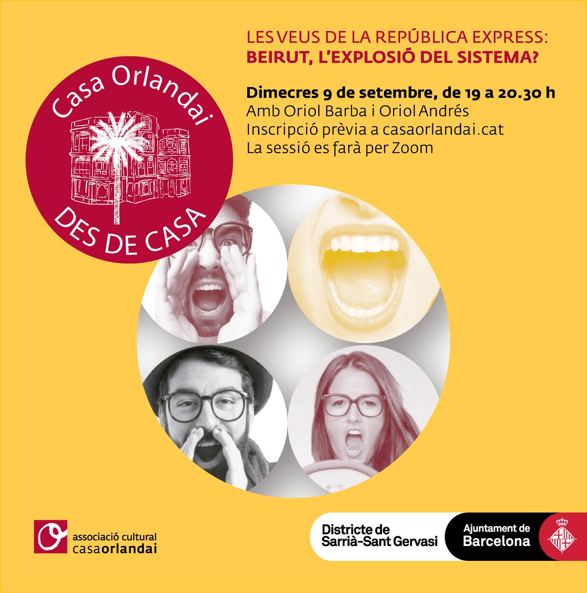Dimecres comença la 1a activitat del trimestre! Fem unes Veus de la República Express sobre Beirut i la situació crítica del Líban, amb <a href="/uribarba/">Oriol Barba</a> i <a href="/oriolandres/">Oriol Andrés Gallart</a> 
📅 Dimecres 9 de setembre, a les 19 h
💻 Activitat online
❗️ Inscriu-t'hi a bit.ly/3bxNKRC!
