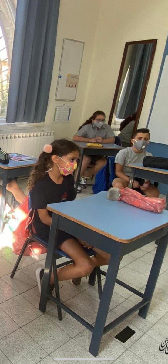 DalalIRIQAT's tweet photo. First day of #school in #Palestine under new #COVID19 measures #education is our way out @FriendsRamallah A successful safe first day back to school at #RFS wonderful students were able to begin the year with their eager teachers either on campus or online via distance learning. https://t.co/CnCn1NAO3X