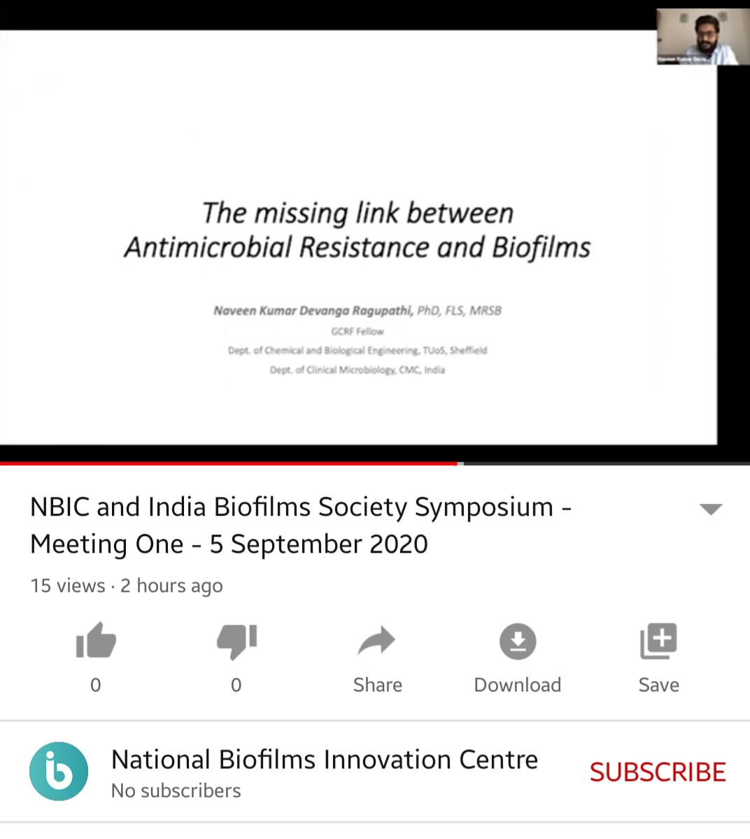 DRNaveenChetty's tweet photo. Happy to have presented in the first international symposium between NBIC and India Biofilms Society...#biofilmaware #biofilms #barcod @BARCOD_biofilms 
Thank you @ukbiofilms and @IndiaBiofilms for the opportunity...
https://t.co/jrCvUZttrX https://t.co/IEA4ImM67h