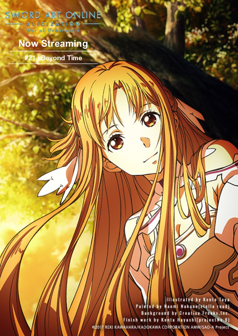 SwordArtUSA's tweet photo. This week's episode art features Asuna and is illustrated by Kenta Toya!

Head over to @Crunchyroll @hulu @FUNimation or @HIDIVEofficial and watch Episode 21 now! https://t.co/WETCQZK7f3