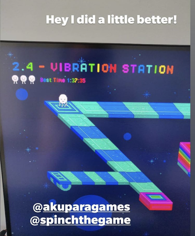 akuparagames's tweet image. #SpinchRun update:

soupthatistoohot with a new record time of 1:37:35 on World 2.4