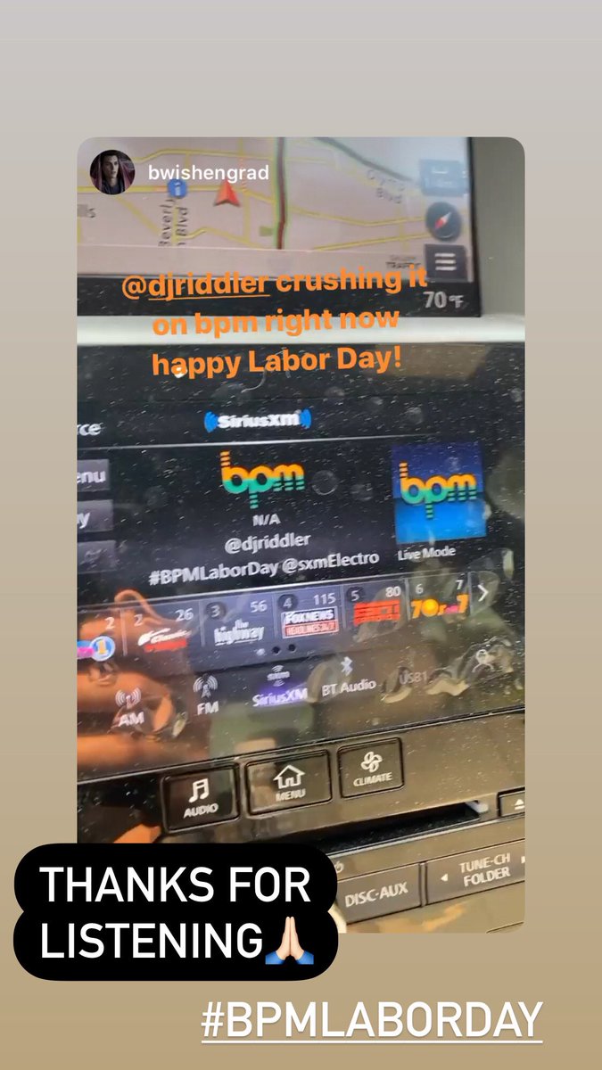 djriddler's tweet photo. Thanks everyone for tuning in to my #BPMLabor day mix on @sxmElectro BPM. I’m about to go back on at 6pm ET. Keep tagging me on IG, Twitter, FB #BPM #djriddler https://t.co/bYyY9RQpyi