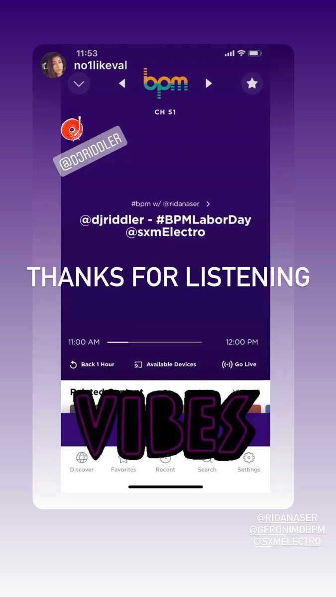 djriddler's tweet photo. Thanks everyone for tuning in to my #BPMLabor day mix on @sxmElectro BPM. I’m about to go back on at 6pm ET. Keep tagging me on IG, Twitter, FB #BPM #djriddler https://t.co/bYyY9RQpyi