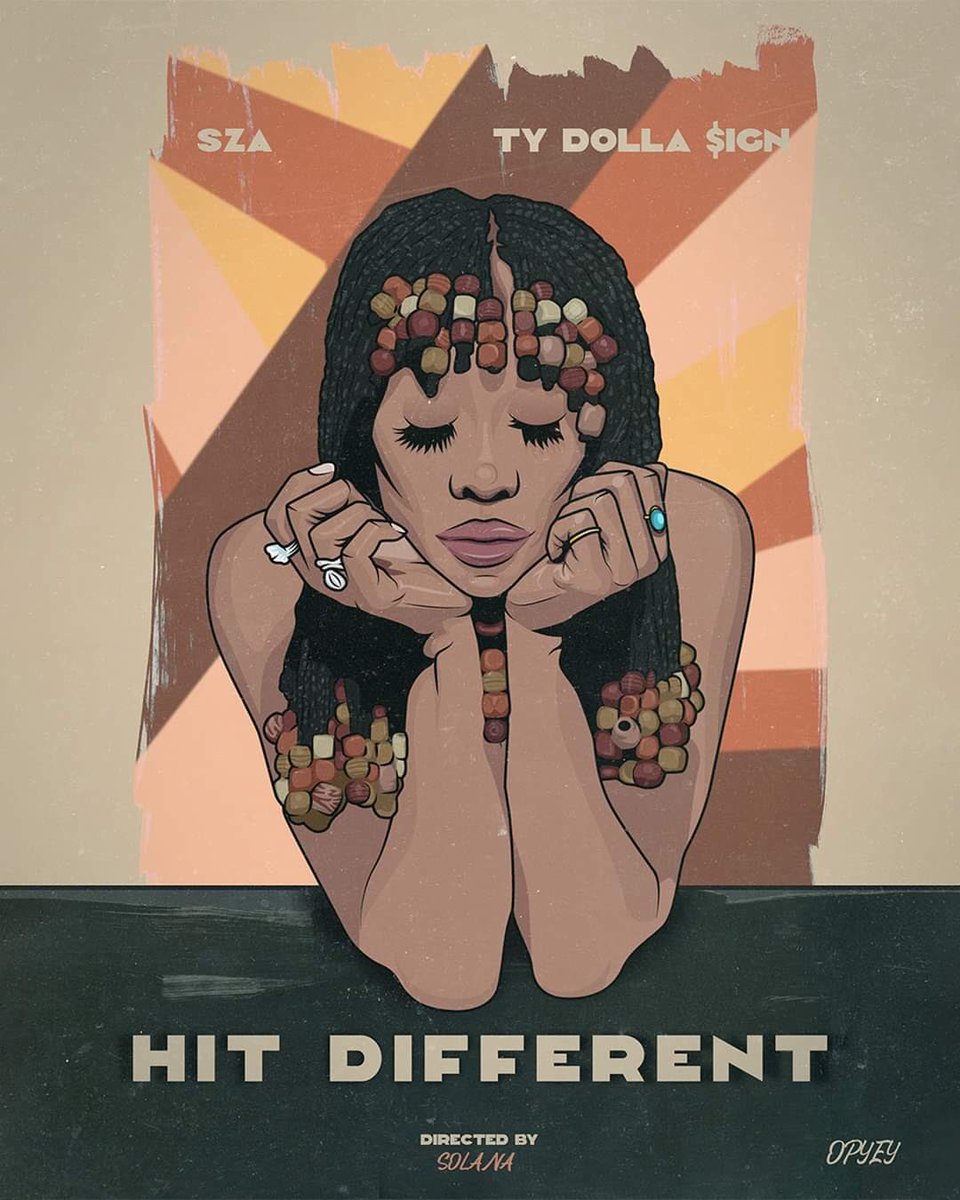 opyey's tweet photo. Illustration for #HitDifferent @sza @tydollasign https://t.co/qIHykCeo8O