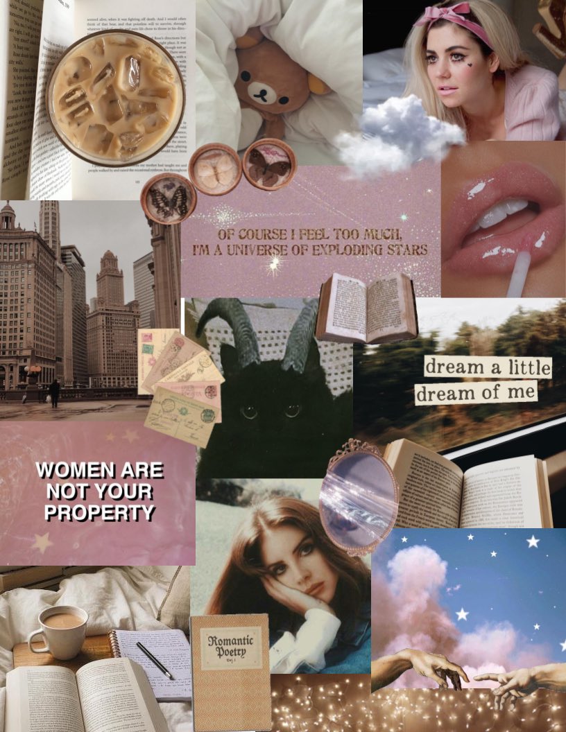 i wonder if u can guess any part of my chart from this collage i made of aesthetics i like