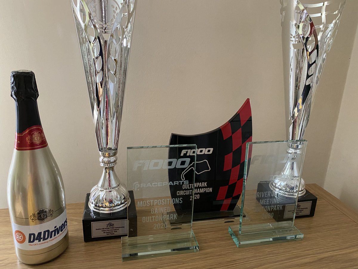 Nice collection of Trophies from <a href="/Oulton_Park/">Oulton Park</a> this weekend.
🏆 1st Race One
🏆 1st Race Two
🏆 Circuit Champion
🏆 Driver of the meeting
🏆 Most Positions Gained
🍾 Bottle of <a href="/DriverMedicals/">D4Drivers- UK's Largest Driver Medicals Provider</a> Fizz