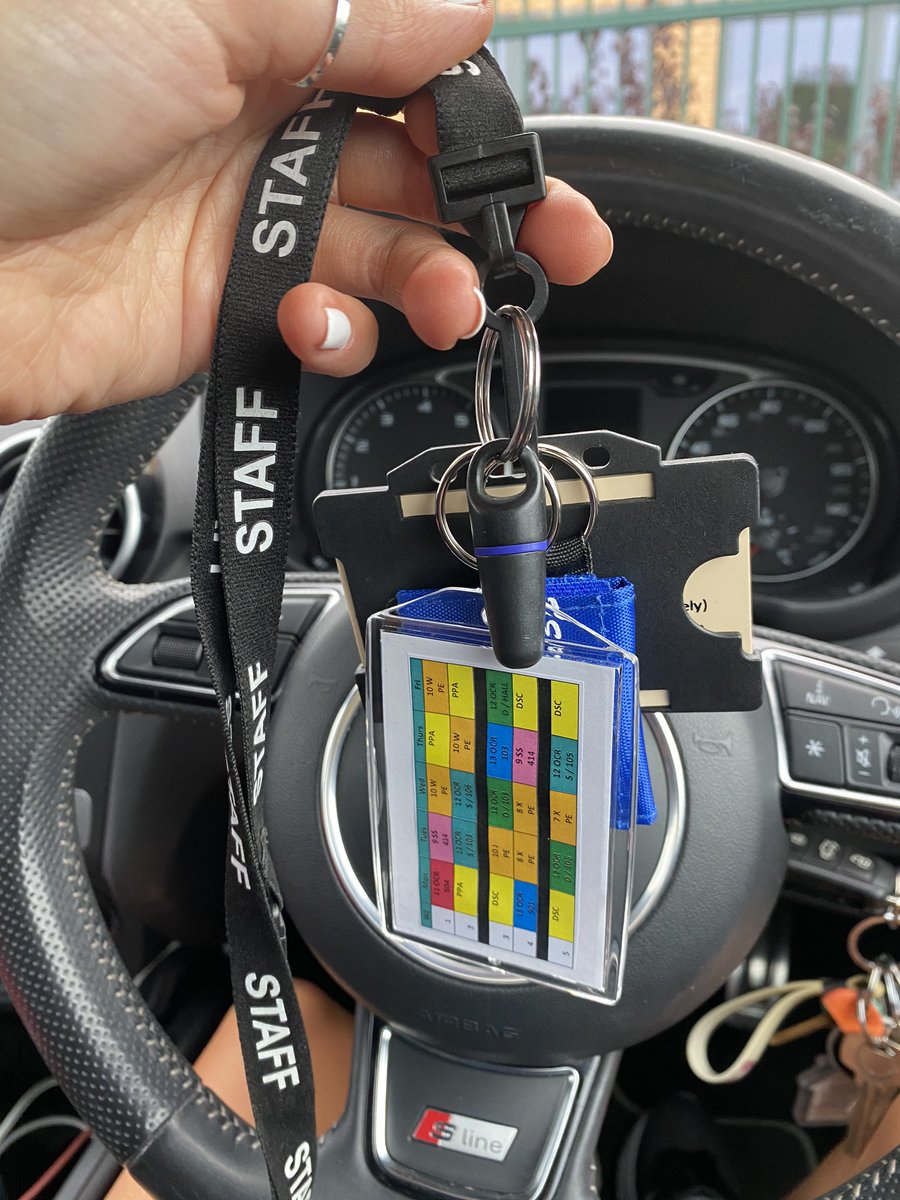 HWT_PE's tweet photo. PE TEACHER HACKS 🏀

‘Timetable Keyring’

We’ve gone to a 2 week timetable &amp; new school day / different timings. 🤦🏽‍♀️ 

If like us, you have wear staff lanyard at all times, how about a timetable reminder round your neck too?

Amazon: Jumbo Sized Keyring 

#edutwitter #Eduteach https://t.co/ZKPDtE4ql0