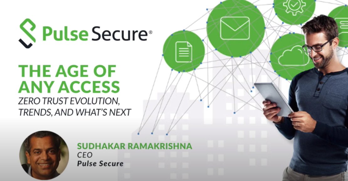 CyberSummitUSA's tweet photo. @pulsesecure CEO, Sudhakar Ramakrishna presented "The Age of Any Access – Zero Trust Evolution, Trends, and What’s Next" at the #Chicago #VirtualCyberSecuritySummit

https://t.co/riqlmX3AhD https://t.co/VDEGtJ1mGH