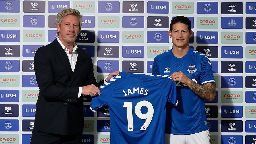 ExpressFutbolCL's tweet photo. ✅ OFICIAL: James Rodríguez (29|🇨🇴) es NUEVO JUGADOR del #Everton. 

📌Los Toffees han pagado €22.5 millones al #RealMadrid. 
📌El mediapunta firma hasta 2022 con los Toffees. Fichaje a expresa petición de Carlo Ancelotti. 

FICHAJAZO PARA GOODISON PARK https://t.co/LItSGr8yPv