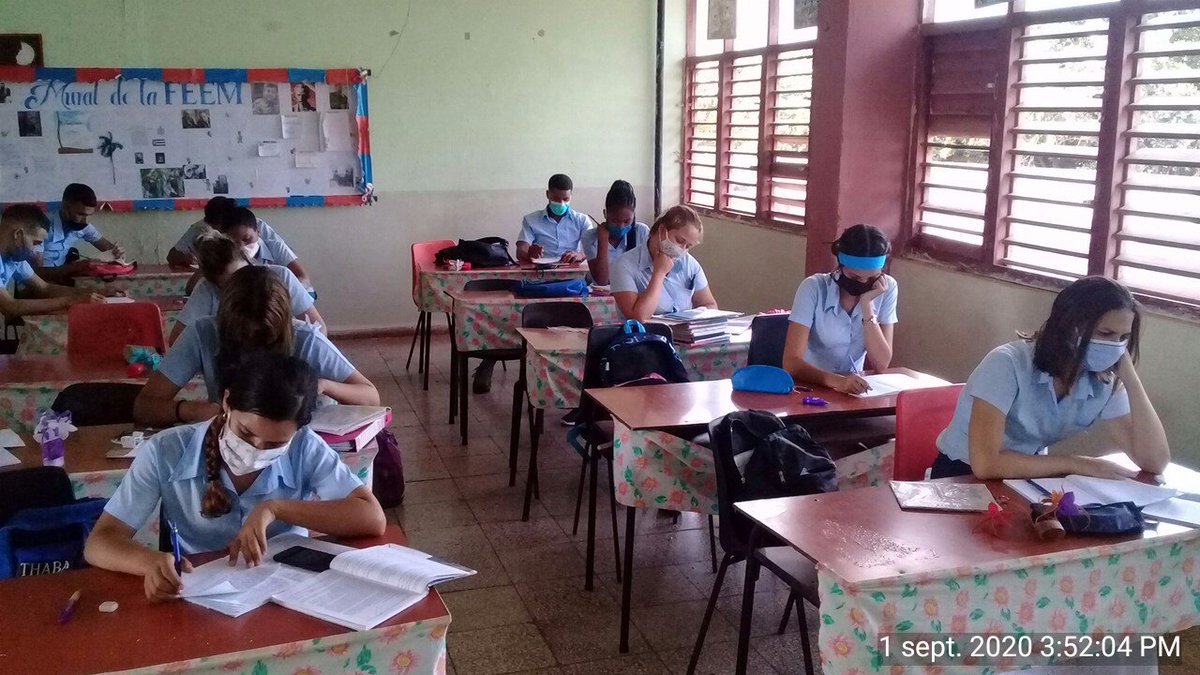 FeemProvincia's tweet photo. El reinicio del curso escolar de #FEEMHolguín fue exitoso , marcado por las medidas higiénicas establecidas para no contraer la COVID 19. En las imágenes, escuelas de nuestros municipios reflejando la correcta implementación de estas medidas. https://t.co/u5tdIDxxF4