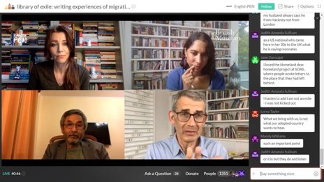 SarahGleadall's tweet photo. “We need knowledge, wisdom, storytelling, empathy...” thank you for inspired &amp; inspiring conversation on exile &amp; migration #libraryofexile @Elif_Safak @ismailov_writer @kavpuri @britishmuseum Still available to listen https://t.co/eOOsD44z15 https://t.co/ToLTdSiIlY