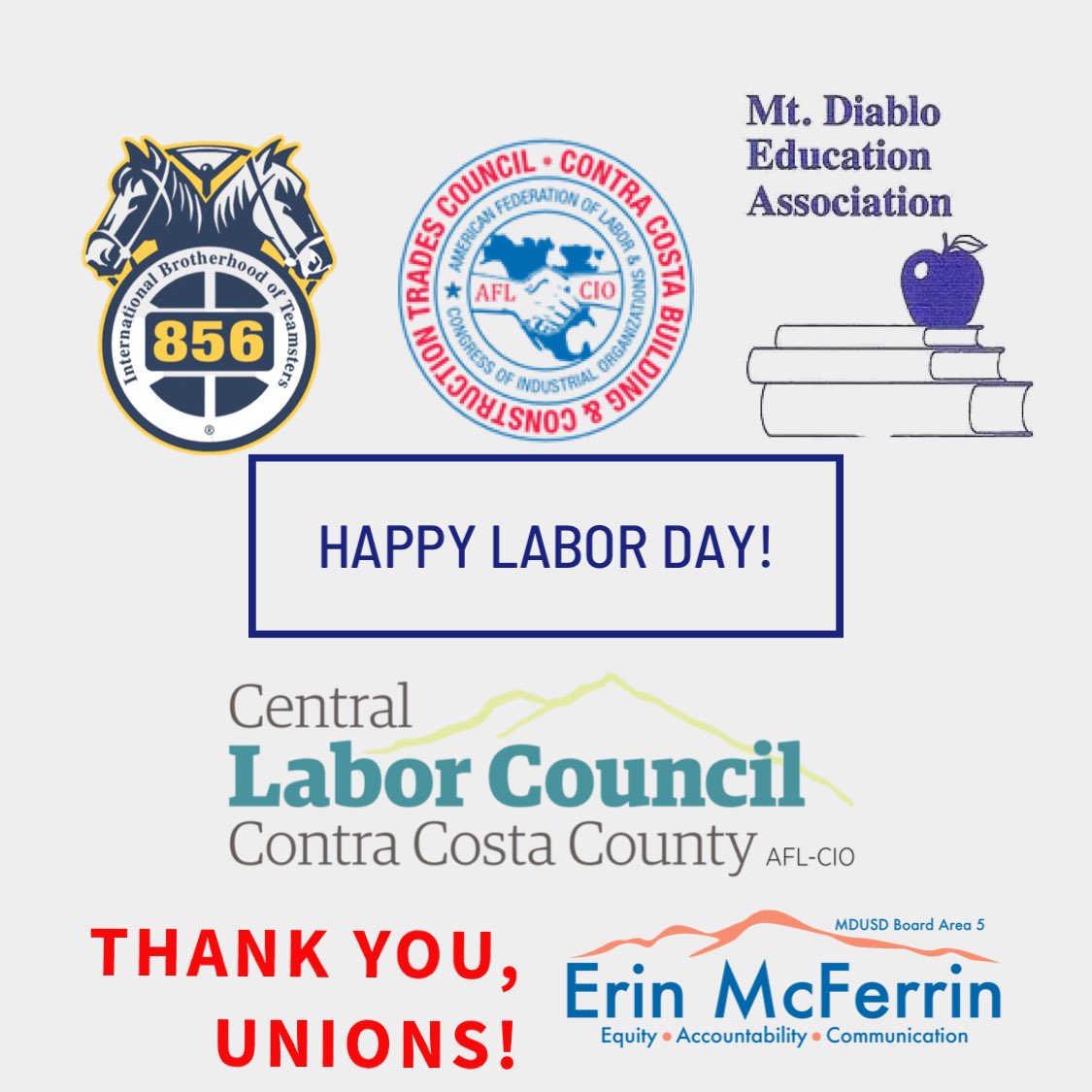erin4sb's tweet photo. Today I’m reflecting on all that we’ve gained through the collective action of unions. Happy Labor Day! https://t.co/PVoR9zwWKX