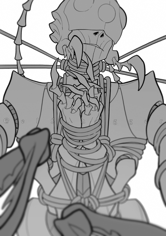 From my 2018's zine, featuring my insectoid character. I still like this one!