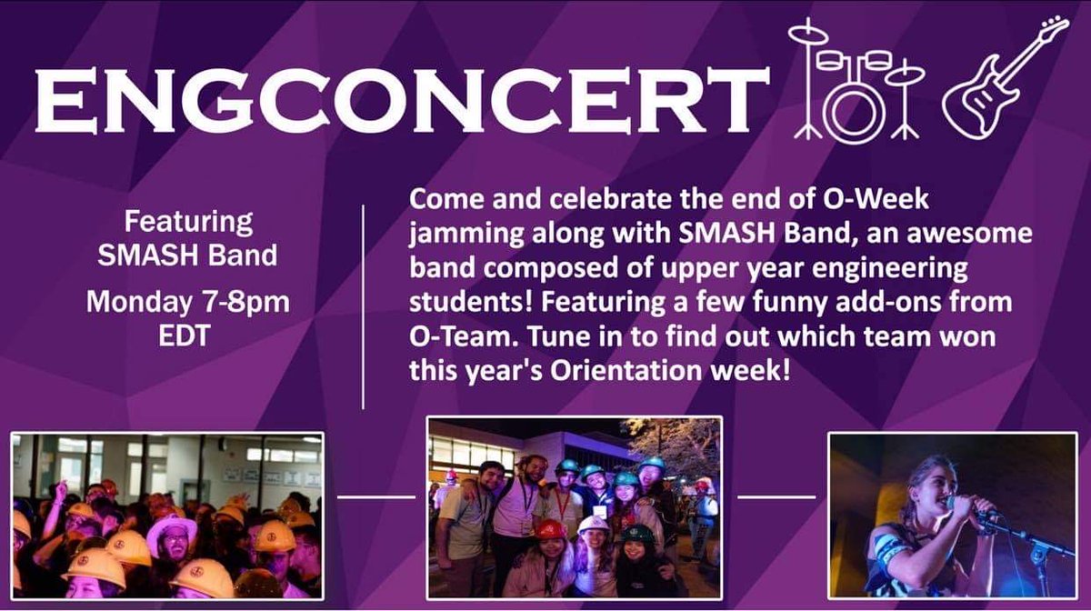 EngOrientation's tweet photo. Reminder that the EngConcert is tonight! Tune in at 7 pm EDT! https://t.co/BXpnrlKjnC