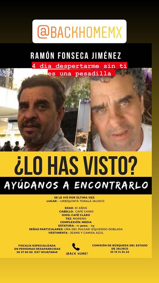 Jose Alonso Escobar (@pepe_escobar_) on Twitter photo Seguimos buscando al papá de <a href="/mariel_nutre/">Mariel_nutre</a> por favor difundan que solo así con presión las autoridades actúan.
<a href="/FiscaliaJal/">Fiscalía del Estado de Jalisco</a> <a href="/EnriqueAlfaroR/">Enrique Alfaro</a>
Favor de difundir <a href="/FundejD/">FUNDEJ Familias Unidas Por Nuestros Desaparecidos</a> <a href="/PorAmorAEllxs/">PorAmorAEllxs</a> <a href="/TelevisaGDL/">Televisa Guadalajara</a> <a href="/MilenioJalisco/">Milenio Jalisco</a> <a href="/muralcom/">mural.com</a> <a href="/SOS_Mural/">SOS_Mural</a> <a href="/Notisistema/">Notisistema</a> <a href="/rvillanueval/">Ricardo Villanueva</a> <a href="/RadioUdeG/">Radio Universidad de Guadalajara</a> Seguimos buscando al papá de <a href="/mariel_nutre/">Mariel_nutre</a> por favor difundan que solo así con presión las autoridades actúan.
<a href="/FiscaliaJal/">Fiscalía del Estado de Jalisco</a> <a href="/EnriqueAlfaroR/">Enrique Alfaro</a>
Favor de difundir <a href="/FundejD/">FUNDEJ Familias Unidas Por Nuestros Desaparecidos</a> <a href="/PorAmorAEllxs/">PorAmorAEllxs</a> <a href="/TelevisaGDL/">Televisa Guadalajara</a> <a href="/MilenioJalisco/">Milenio Jalisco</a> <a href="/muralcom/">mural.com</a> <a href="/SOS_Mural/">SOS_Mural</a> <a href="/Notisistema/">Notisistema</a> <a href="/rvillanueval/">Ricardo Villanueva</a> <a href="/RadioUdeG/">Radio Universidad de Guadalajara</a>
