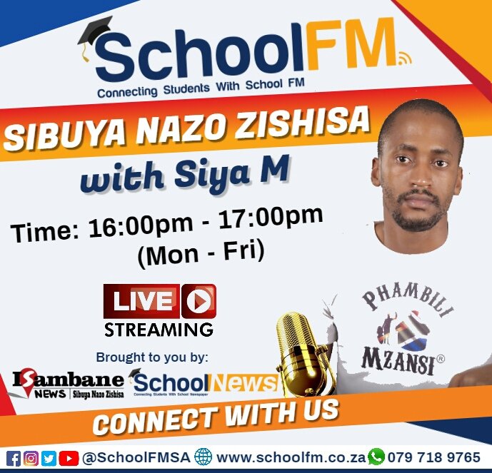 SchoolFMSA's tweet photo. [CATCH ] - Sibuya Nazo Zishisa on School FM 
Time: 16:00pm - 17:00pm (Mon - Fri)

Listening link: https://t.co/tGHjPPKXwB or listen in via School FM app

To download School FM app to an Android or iOS device, please visit the link below.

https://t.co/H9rxVYNgSL

#SchoolFM https://t.co/y0H9YAYLnT