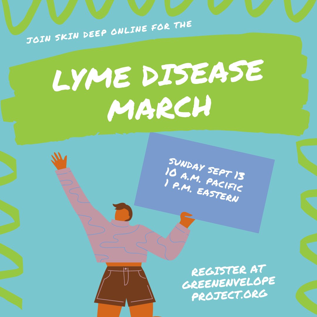 MorgellonsMovie's tweet photo. Join the director of Skin Deep: The Battle Over Morgellons at the Online Lyme Disease March, this Sunday September 13, at 10am PDT / 1pm EDT.  Speakers include Dr. Richard Horowitz, Karen Vanderhoof-Forschner, Pi Ware, and musical guest Ashley Baker • https://t.co/uHgr817s5H https://t.co/yx6OrIh0yi