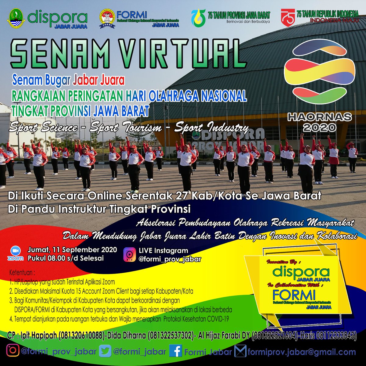 Menggelorakan Olahraga melalui Olahraga Rekreasi Masyarakat Jawa Barat Untuk Mendukung Sport Science, Sport Tourism, Sport Industri - Hanya Masyarakat Bugar yang bs menciptakan Prestasi dan Indonesia 😍