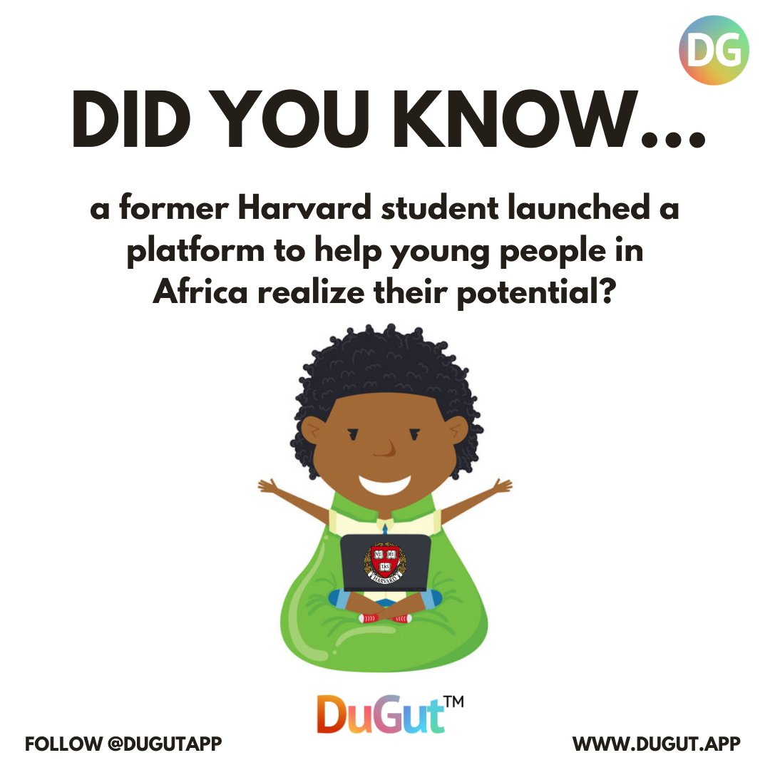 WeDuGut's tweet photo. A former Harvard student launched a platform to help young people in Africa realize their potential #harvarduniversity #harvard #africa #harvardstudent

https://t.co/Sg45gvG8TH https://t.co/GJjCFMfKSt