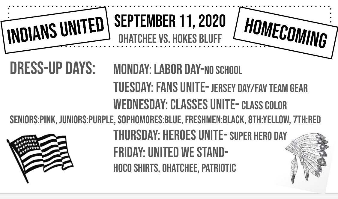 It’s officially Homecoming week on The Creek Bank! 🏈🅾️ #indiansunited