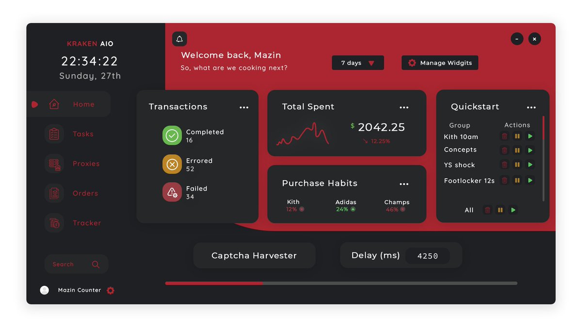 So I designed <a href="/KrakenNotify/">Kraken Notify</a>'s AIO bot, and it turns out <a href="/KrakenAIO/">KrakenAIO</a> exists and was just created yesterday😭

Our project has been in the works for almost a year now..
It is what it is 🤷‍♀️