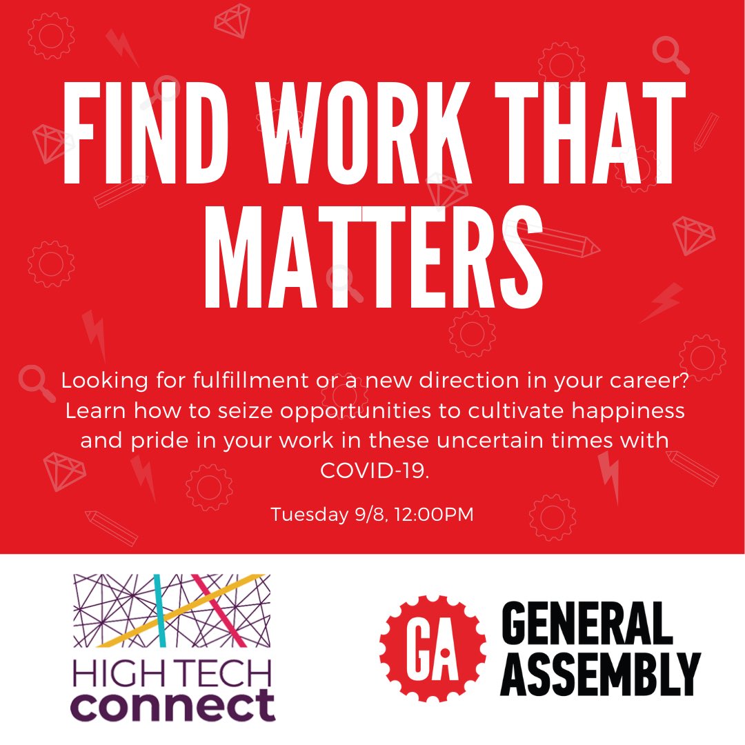 tampabayhtc's tweet photo. Join us tomorrow (9/8) at 12:00pm EDT for our “Find Work That Matters” webinar with @GA! 

RSVP - https://t.co/ApLJ7qzirb https://t.co/UAaFtVEgLo