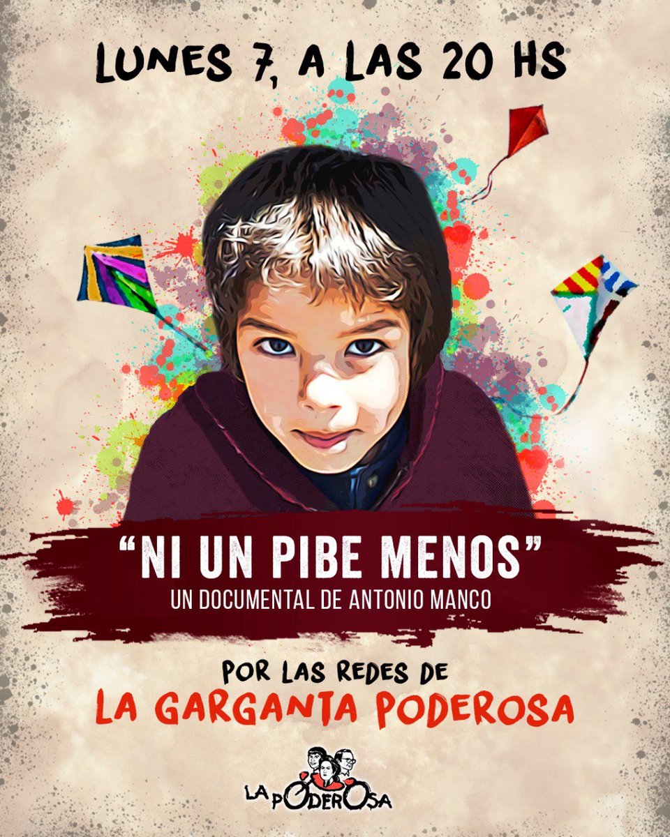 gargantapodero's tweet photo. Hoy se cumplen 7 años del asesinato de #Kevin en medio de una zona liberada en Zavaleta y estaremos transmitiendo el documental "Ni Un Pibe Menos" desde las 20hs a través de nuestras redes sociales. Esta noche sumate para gritar justicia por el Enano. https://t.co/u1WGlBLhqv