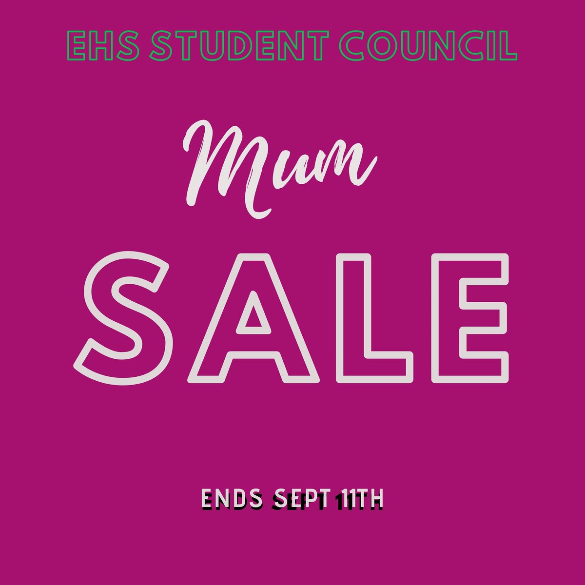 EHSROYALSTUCO's tweet photo. 📣EHS Student Council is selling Fall Mums!!

All orders will be online via this link https://t.co/UR9t7jf4DI. 

Payment is through the website,  NO cash or checks will be accepted. 

We recommend that you print your receipt for verification of purchase. 
#thankyou https://t.co/DCFoAh4fiK