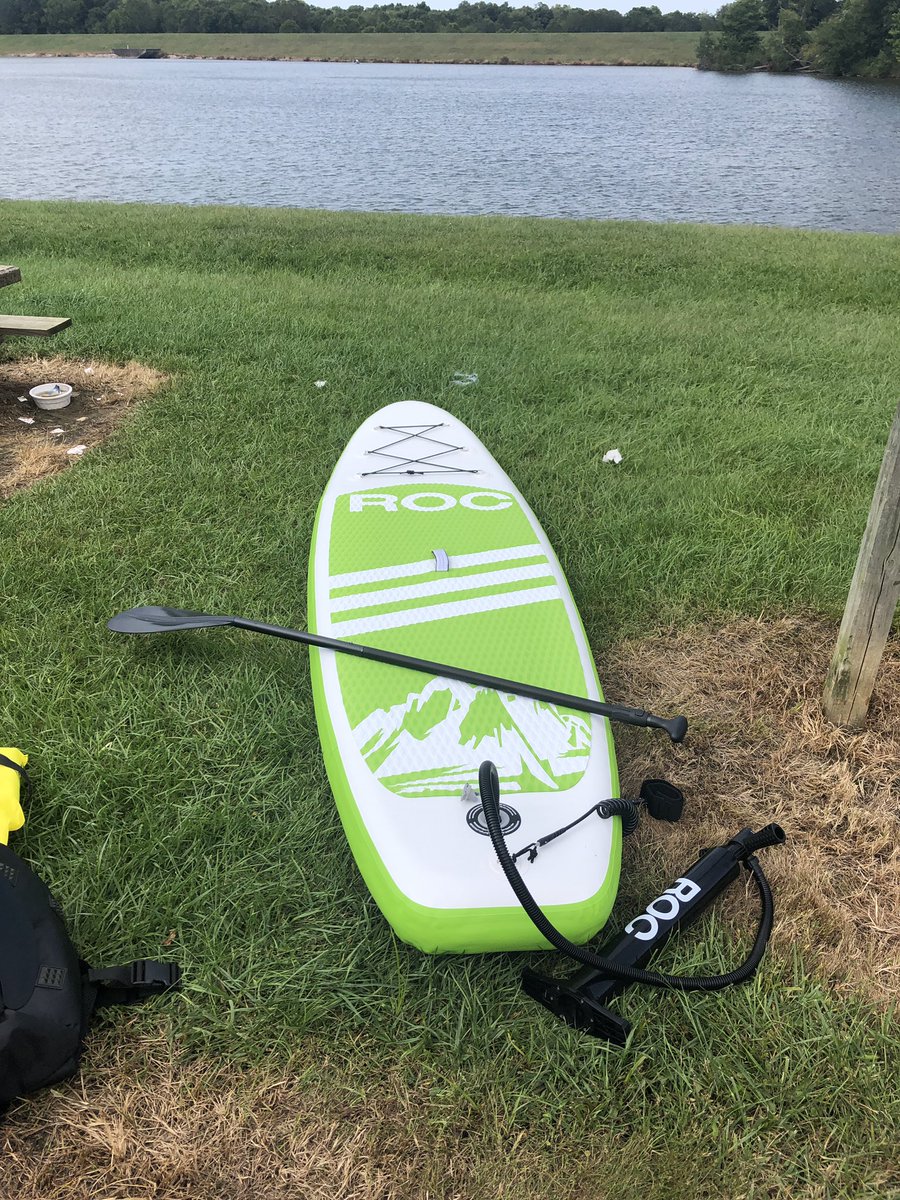 balbanese170's tweet photo. First time on my new paddle board. A little windy which led to a “dip” in the lake. #maidenvoyage #ifellin #toughtostanduptoday #lakewaves https://t.co/BEgMAn2YkW