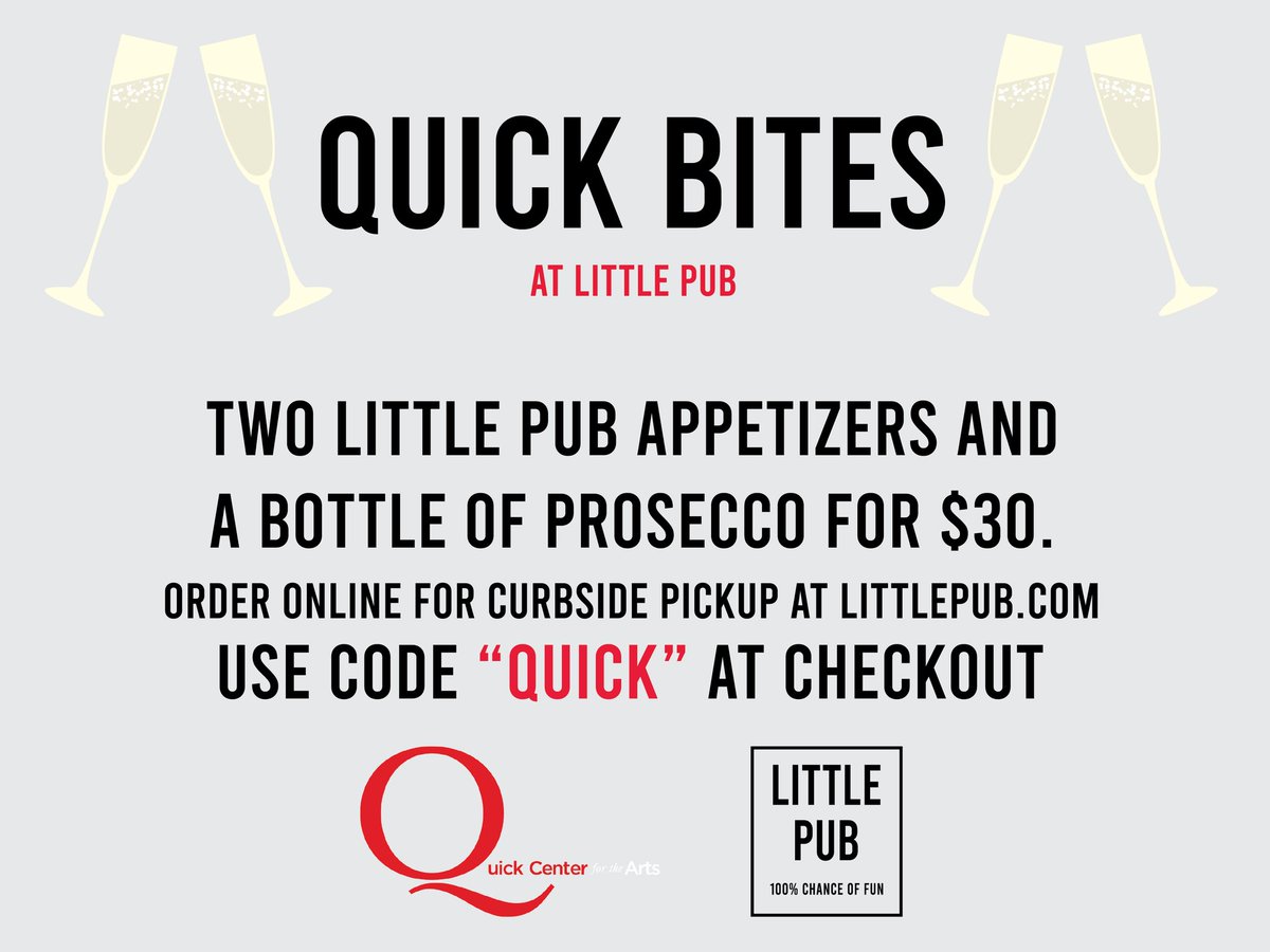 FairfieldQuick's tweet photo. Don't miss our fall 2020 season announcement tomorrow at 6 PM! Tune in at https://t.co/maAe8CmySs and grab something special to eat at Little Pub before tuning in by using the code "QUICK" at checkout! https://t.co/yzUW6bEZ9N