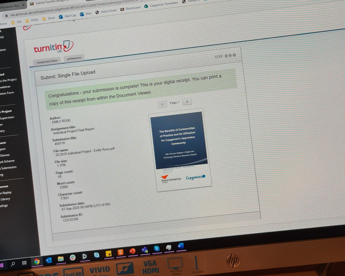 Today marks my 5 year anniversary with <a href="/CapgeminiUK/">CapgeminiUK</a> and also the day I submitted my dissertation for my apprenticeship 🥳