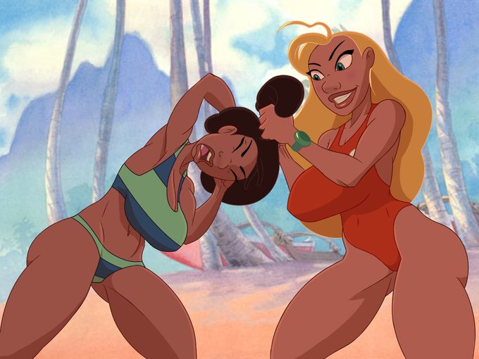 Nani Vs Lifeguard Lilo & Stitch by Chris Bryer. 