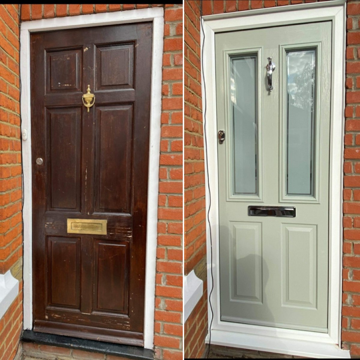 Before and after from a customer solidoor door manufactured by <a href="/IceniWindows/">Iceni Windows Ltd</a> 
#iceniwindows #solidoor