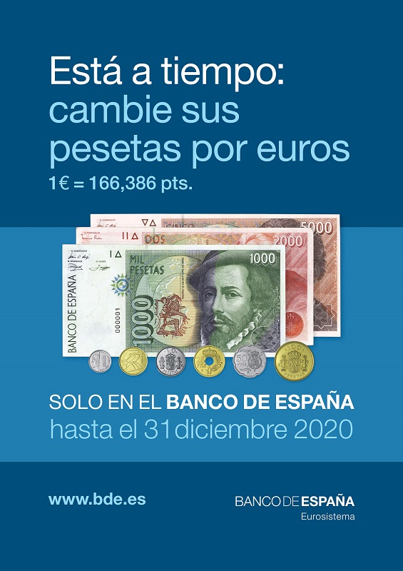 Quedan menos de cuatro meses para canjear las #pesetas por euros en el 
@BancoDeEspana. Aún estás a tiempo 👇🏻
bit.ly/3lYHC9Q
#CambiaTusPesetas #bdePrensa