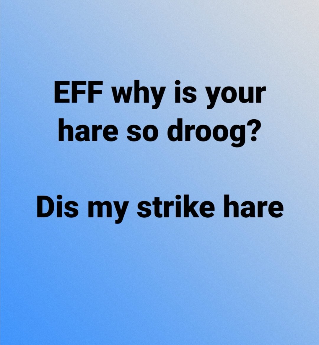 ChrishPret's tweet photo. #EFFMUSTFALL
#Clicks #AllHairMatter https://t.co/uFk67NJRIy