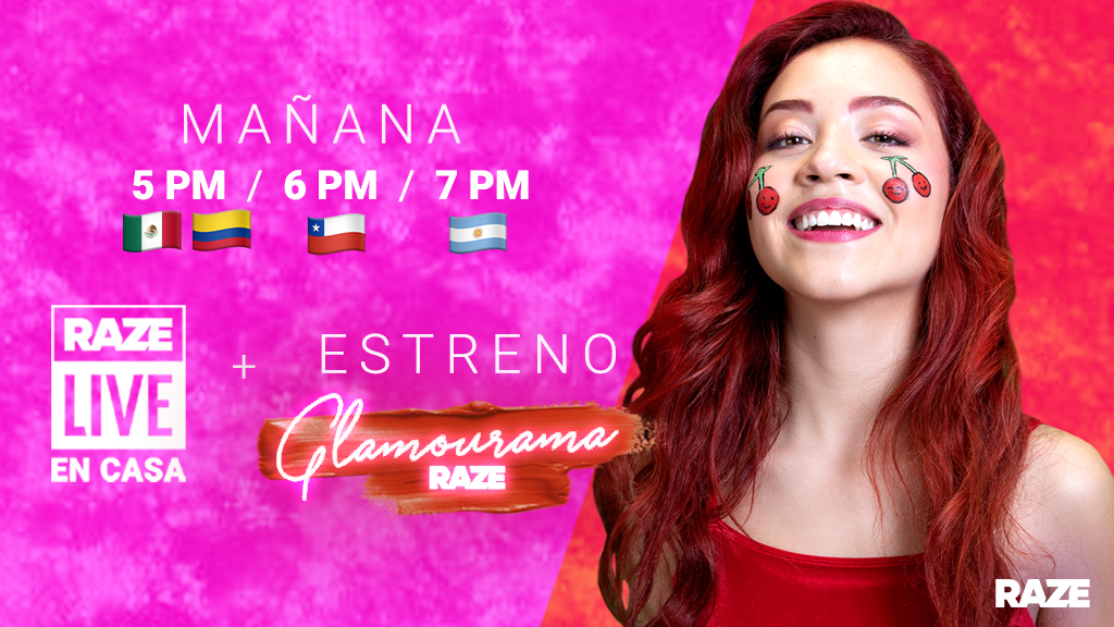 razeofficial's tweet photo. ESTAMOS FELICES PORQUE MAÑANA TENEMOS NUEVO EPISODIO DE GLAMOURAMA RAZE EN NUESTRO CANAL DE YOUTUBE 💄💅 pero aaaaaantes #RazeLive con nuestra amada Vanne Amador. Obvio, les tenemos un sorteo que van a amar 💋❤️ ¿Quién se apunta? https://t.co/xuUW0Es00I