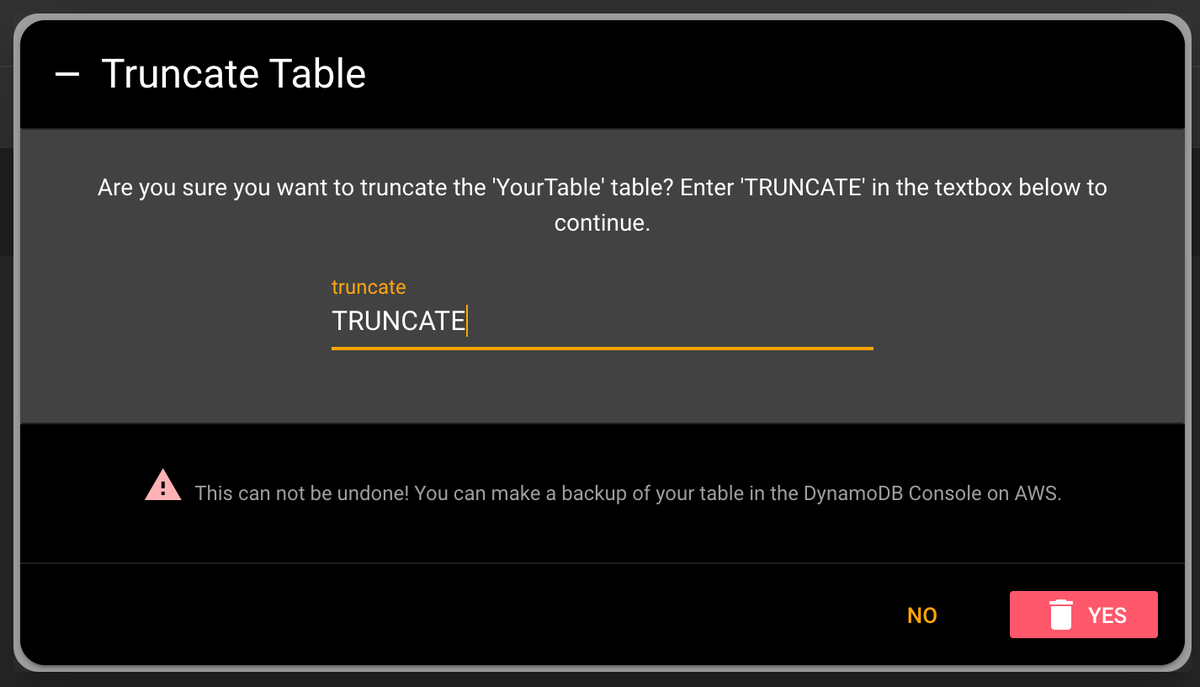 getcommandeer's tweet photo. Truncate your DynamoDB tables in no time https://t.co/VeAU0AT88N #dynamodb #aws #nosql #getcommandeer https://t.co/TwtzcYfbmP