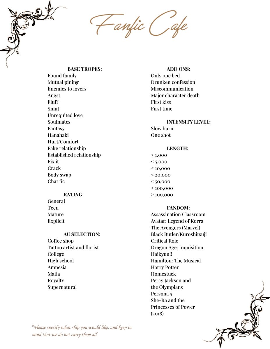 fanfic café (CafeFanfic) Twitter