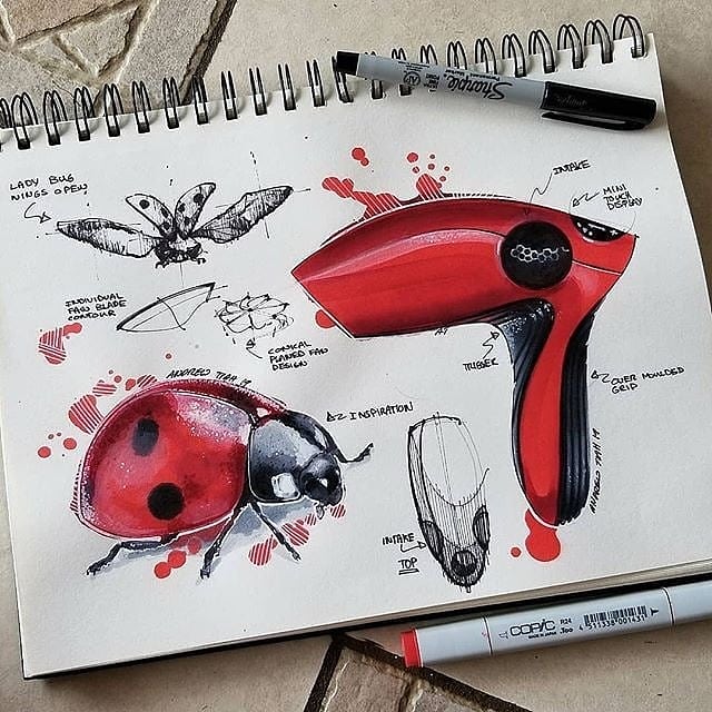 giadips's tweet photo. Diseños inspirados en la naturaleza 🥰
Secadora inspirada en insecto. 
Auriculares flamencos. 
Moto de agua tiburon. 
Zapato inspirado en pez.
Design by 👉 @andrew_designs.
#industrialdesign #giadipsupn #giadips #diseñoindustrial #UPN #designproduct #designer #designnatural https://t.co/OwK7jIcnhb