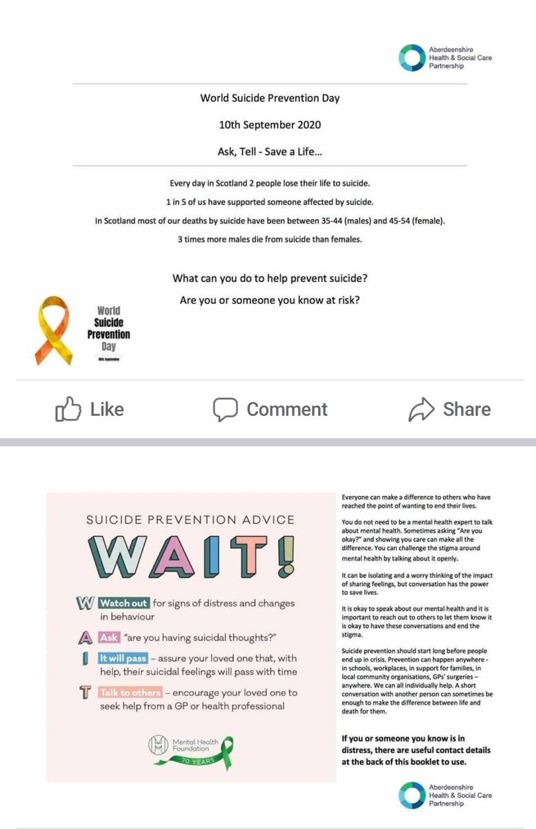 DonNCA's tweet photo. North Community Mental health team. 
Please tap on the link to access some great resources in our local area to support Mental health and support during #SuicidePreventionWeek @HSCPshire
@Aberdeenshire @NHSGrampian @ConcafePop
 https://t.co/jzLZzGqOiW https://t.co/OKffnp8Mdj
