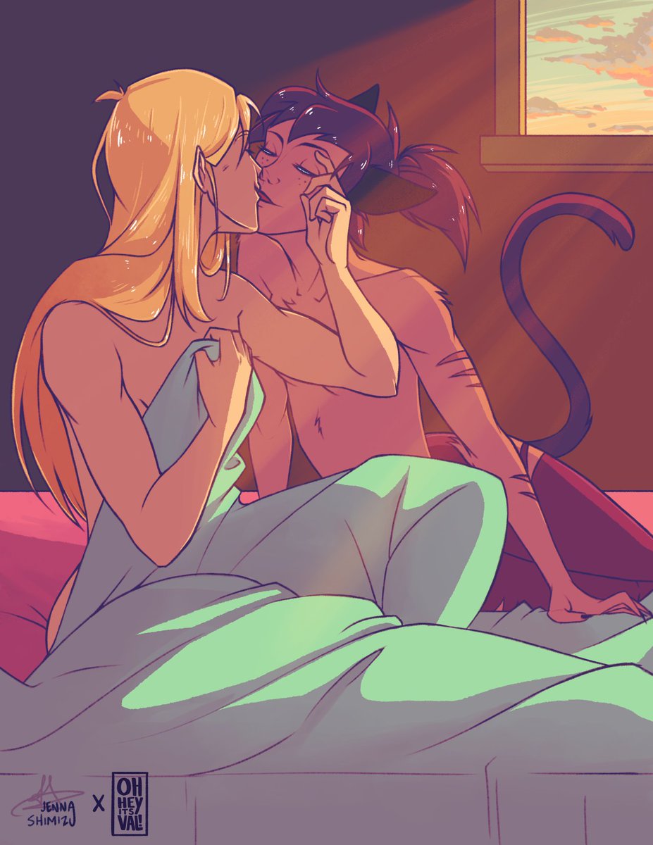 ohheyitsval's tweet photo. ♫ kiss me like you wanna be loved ♫
♫ like you wanna be loved ♫
♫ like you wanna be loved ♫

a collab with the lovely @jenshi95 💕 she did the line art and i did the colors 🎨
#catradora #shera https://t.co/4VUL8r106G