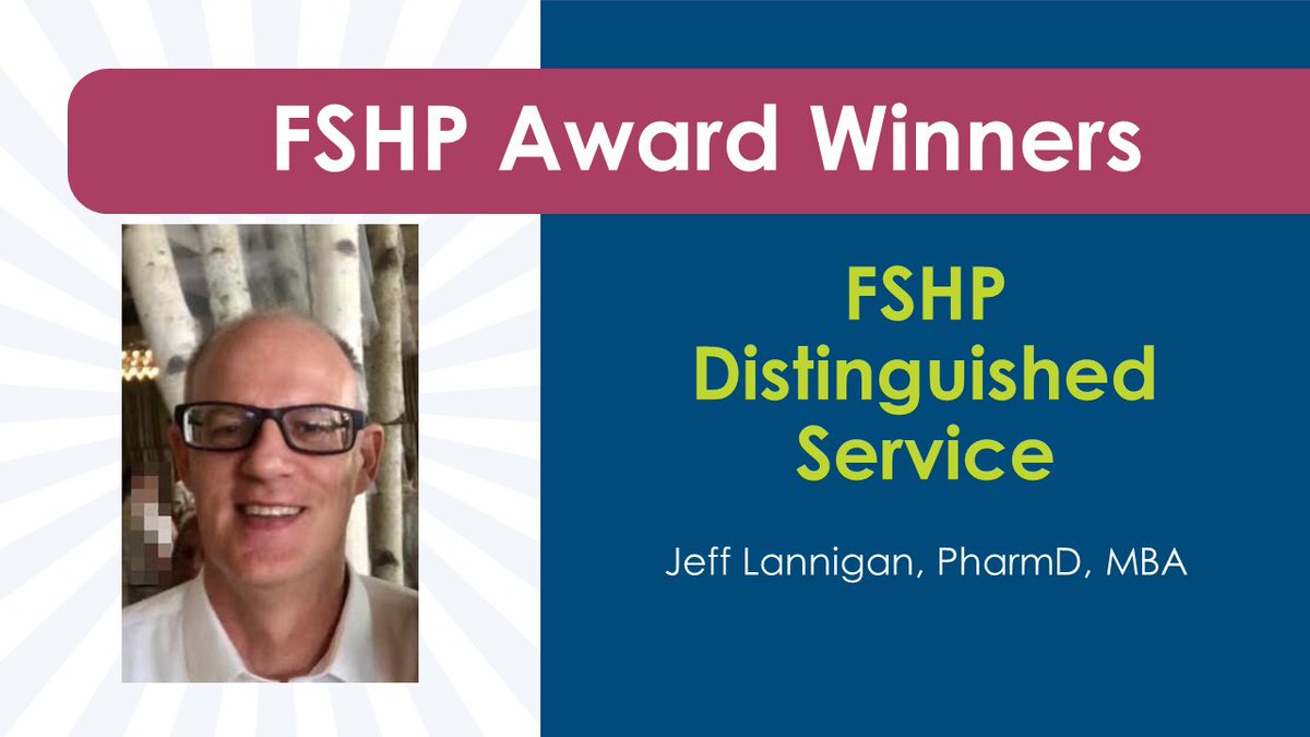 FSHPOfficial's tweet photo. Congratulations to Jeff Lannigan, recipient of the #FSHP2020 Distinguished Service award!!π
#PharmacyLeaders #FloridaPharmacy #Pharmacy https://t.co/LBP4bXOvRq