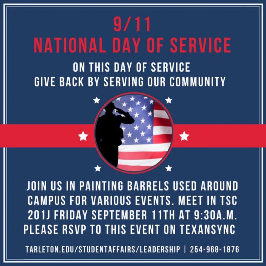 LathesTowns's tweet photo. Texans here’s a great opportunity to add to your #TexanTrailTranscript #TarletonTogether #StrongerTarleton #CommunityService #TexansGiving #LetsRollTexans https://t.co/djTwOLHKKq